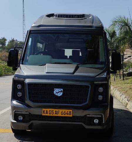 ​Book 9 Seater AC Executive Coach with Maharaja Seats Tempo Traveller in Basavanagudi