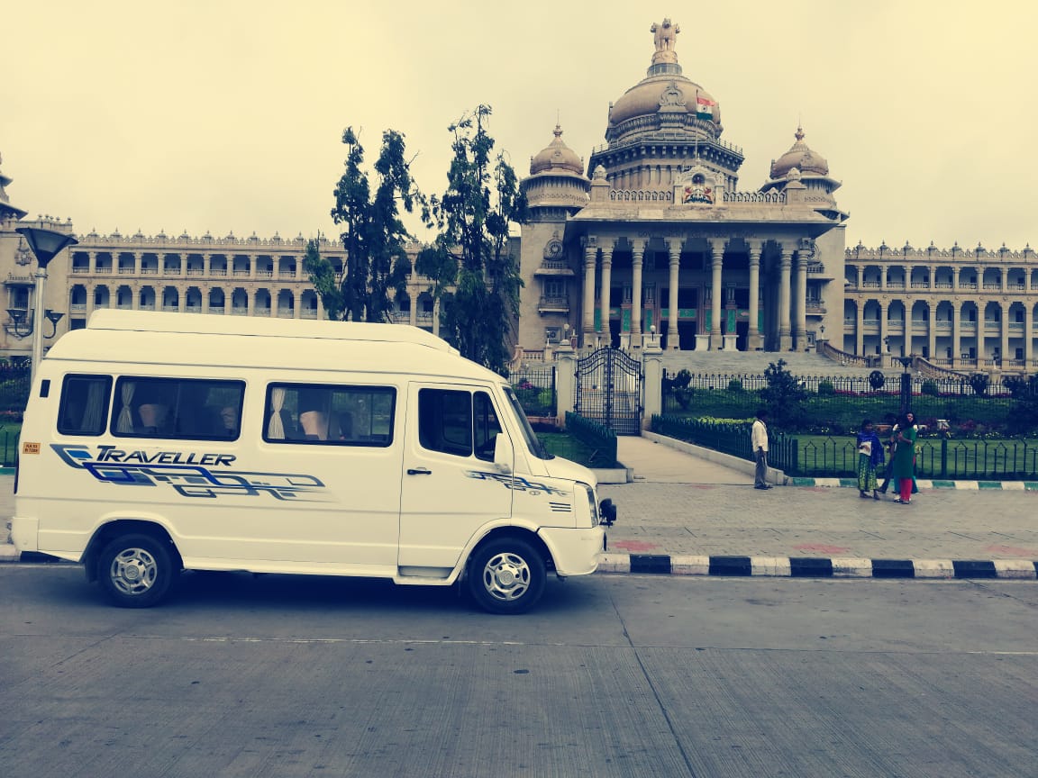 ​13 Seater Tempo Traveller for Rent in Basavanagudi